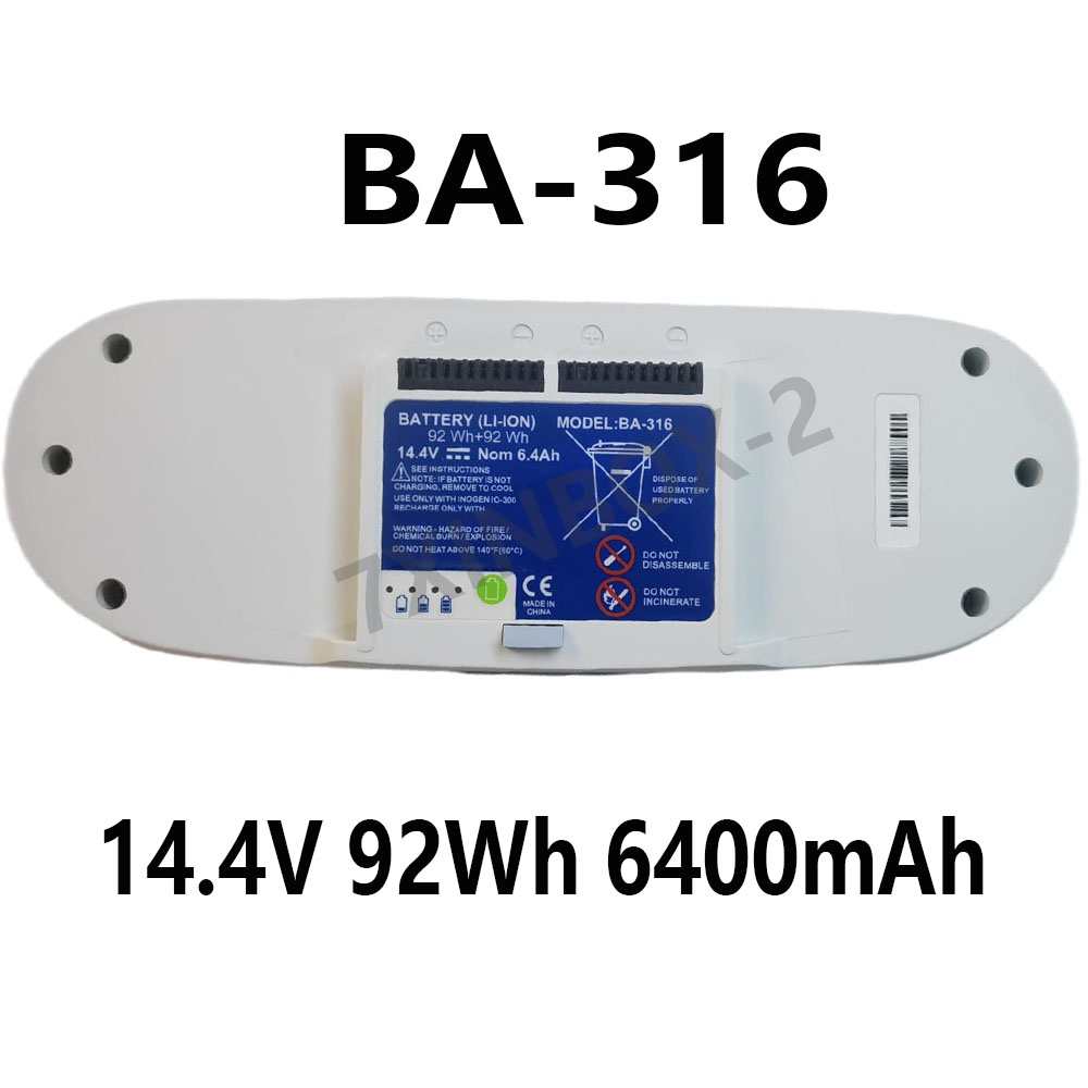 Portable Oxygen Concentrator Battery - BA-316 14.4V 92Wh 6400mAh バッテリー。OxyGo Inogen
