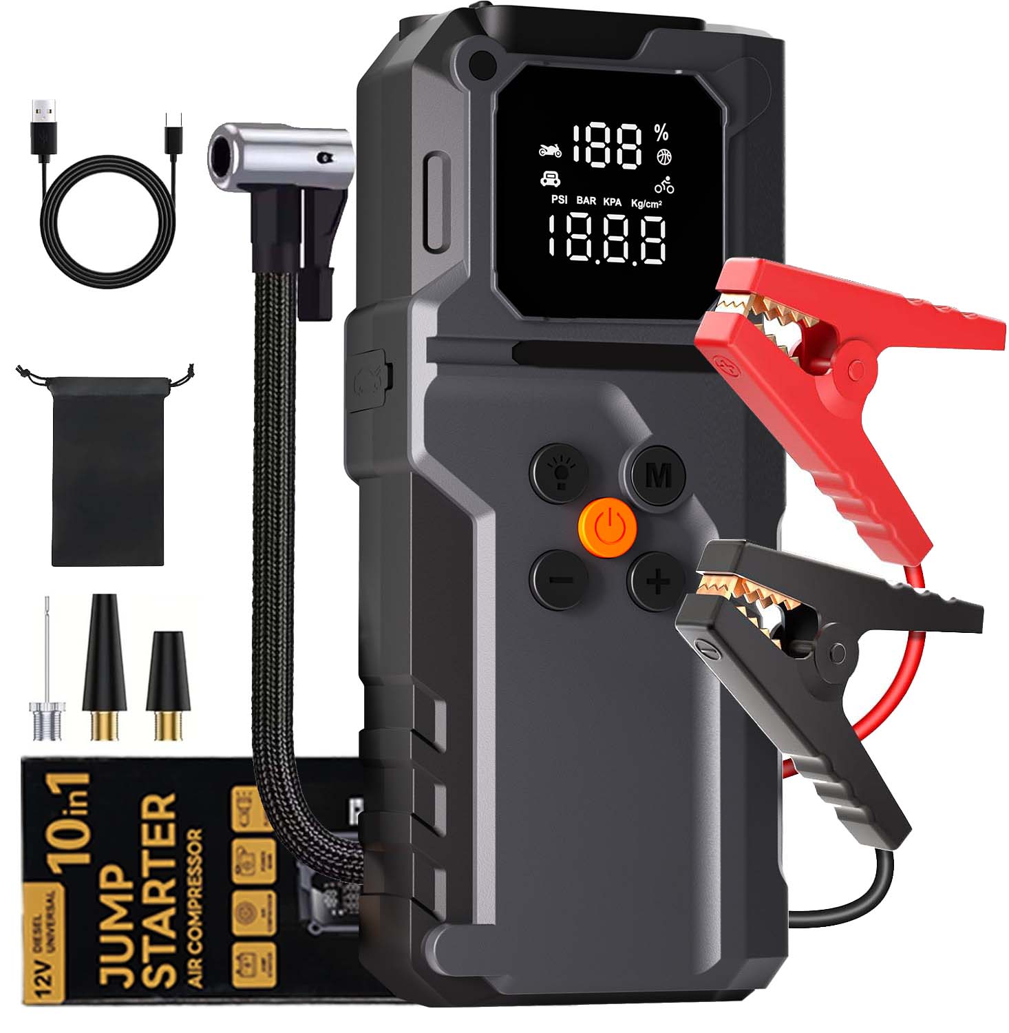 Portable Oxygen Concentrator Battery - GKFLY 4 in 1 5000A ポータブルジャンプスターター