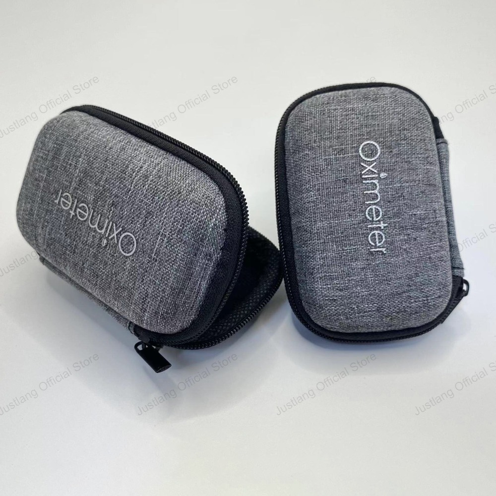 Oxygen Saturation Monitor Fingertip - JUSTLANG 強化酸素濃度計オーガナイザーボックス指先パルスデラックス血中酸素飽和度ジッパーモニターホームケース