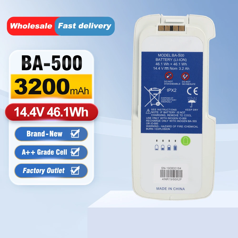 Portable Oxygen Concentrator Battery - BA-500 バッテリー交換用 8セル。Inogen One G5、Rove 6