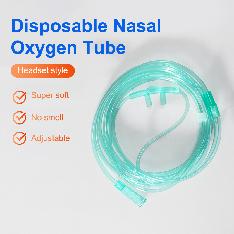 Oxygen Cannula Nasal Tubing 2M - 5本セット、1.5m/2mの使い捨てPVC製酸素カニューレ、柔軟な鼻腔用酸素チューブ、成人用O2カニューレ、医療用パイプ、家庭用チューブ。