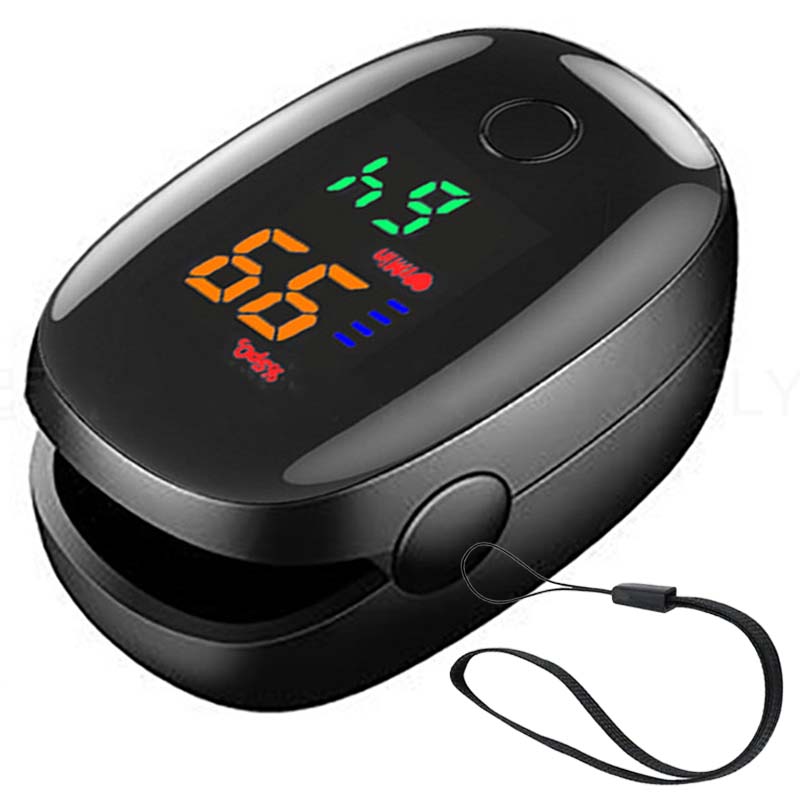 Oxygen Saturation Monitor Fingertip - パルスオキシメーター、SpO2、心拍数、LED、指先型、心拍数モニター、指に装着、血中酸素飽和度、パルスモニタリング、パルスオメーター