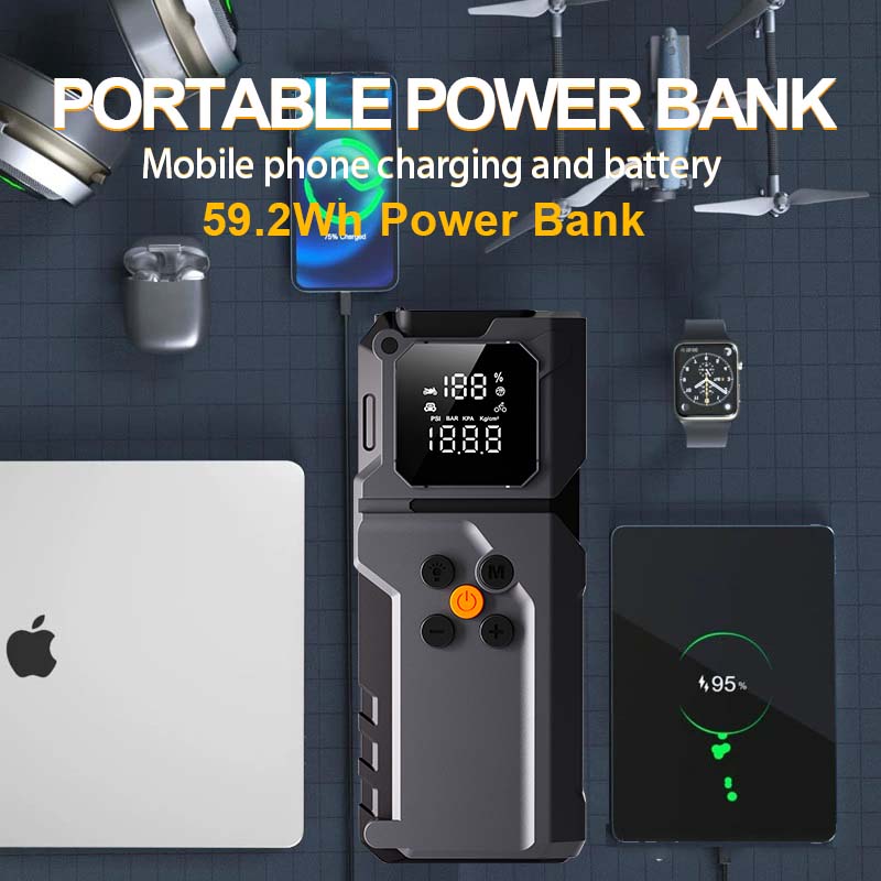 GKFLY 4 in 1 5000A ポータブルジャンプスタ - Portable Oxygen Concentrator Battery のレビューと価格