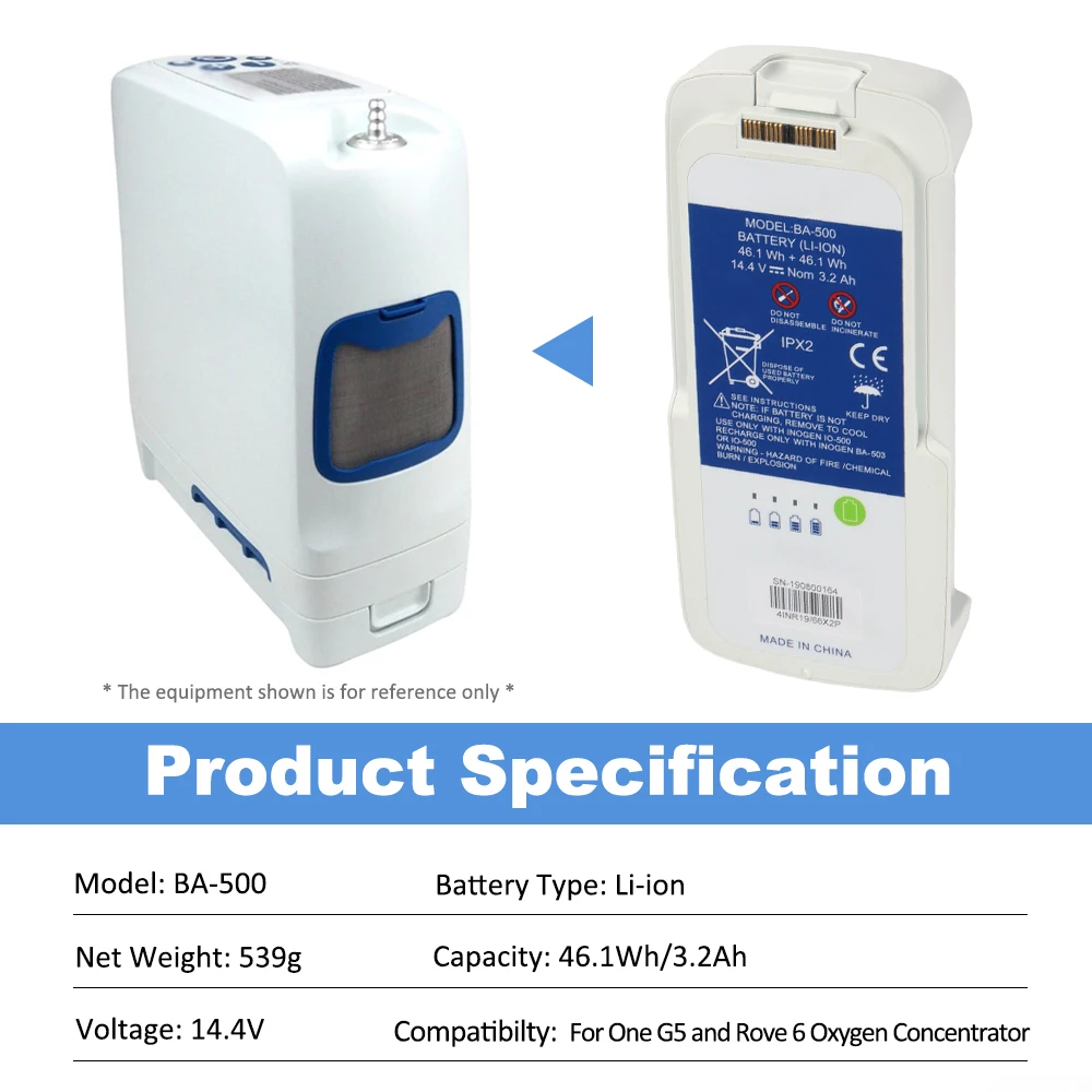 BA-500 バッテリー交換用 8セル。Inogen One - Portable Oxygen Concentrator Battery のレビューと価格