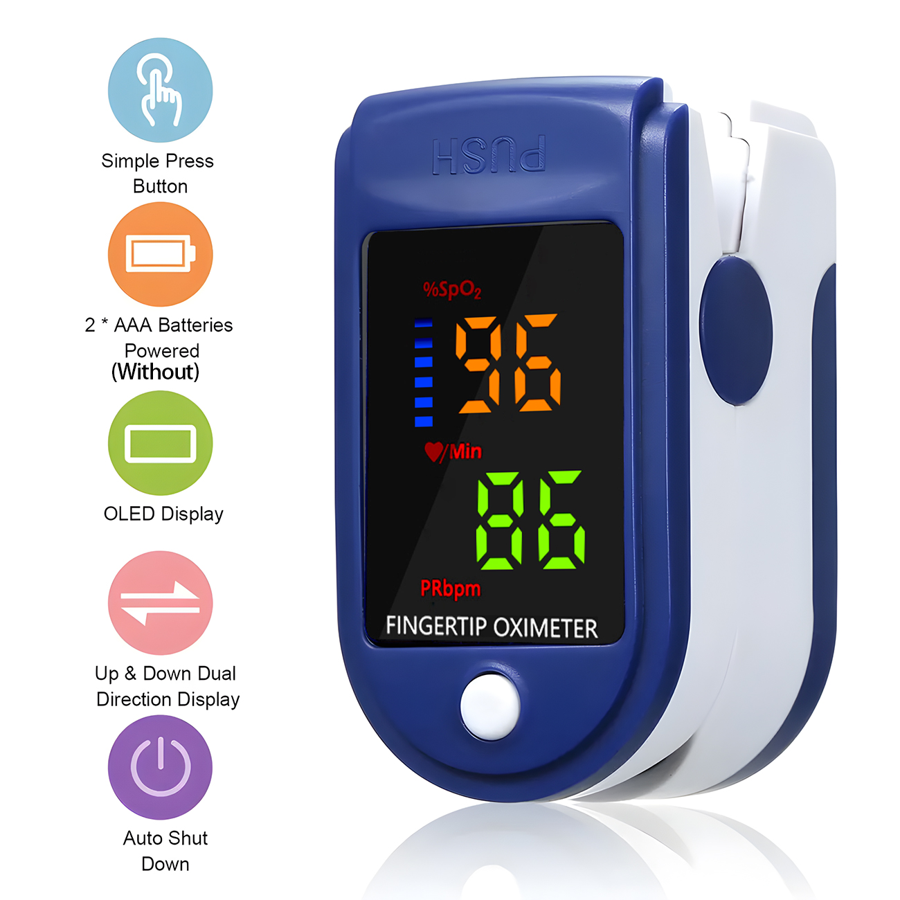 指先パルスオキシメーター SPO2 血中酸素飽和度計 心拍数 - Oxygen Saturation Monitor Fingertip のレビューと価格