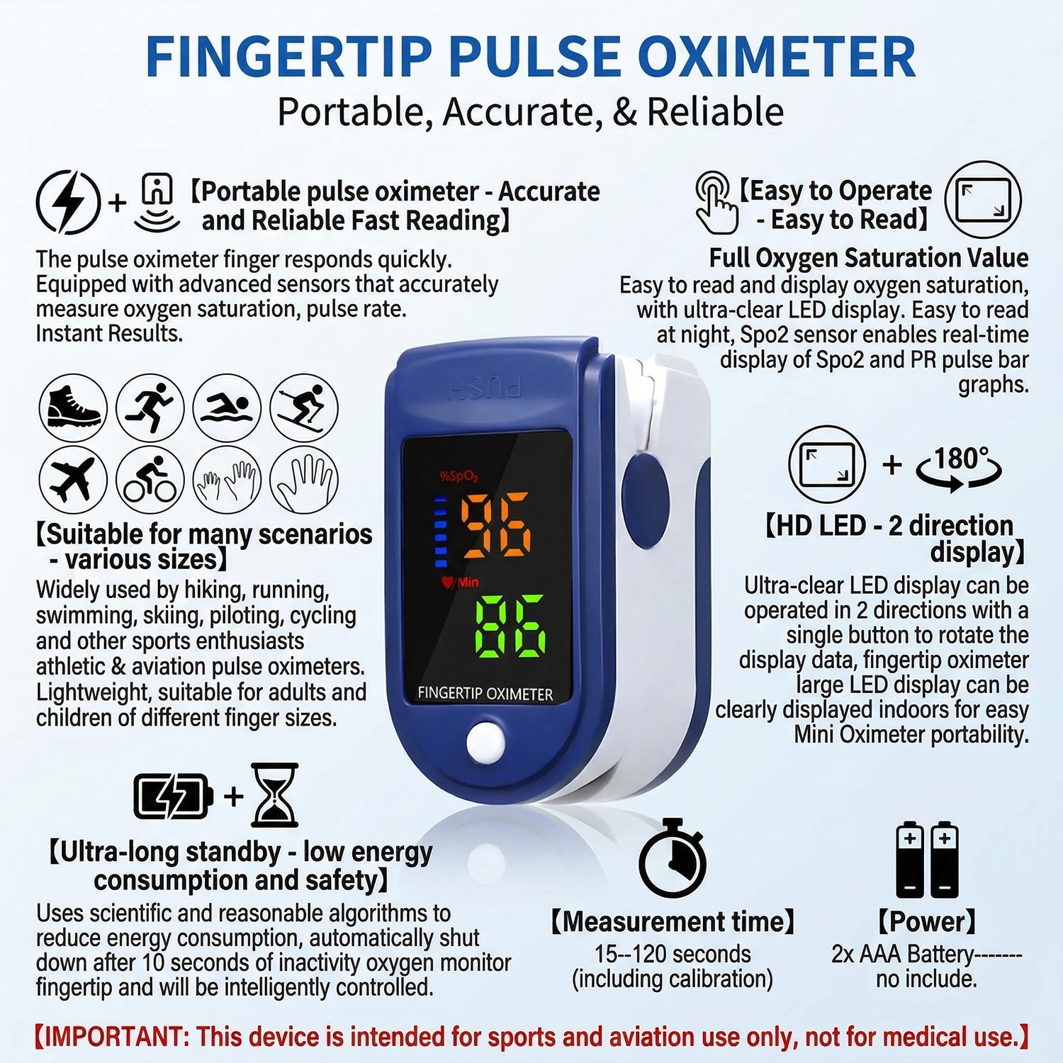 医療用額温計、指先パルスオキシメーター、血中酸素飽和度測定器 - Oxygen Saturation Monitor Fingertip のレビューと価格