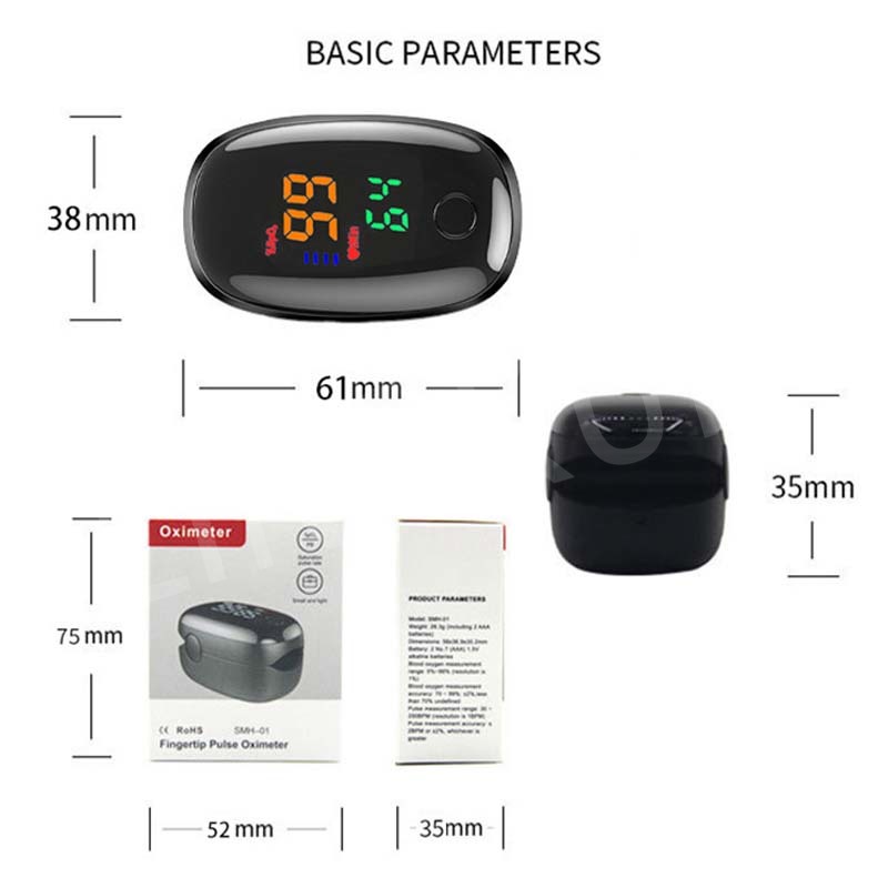 パルスオキシメーター、SpO2、心拍数、LED、指先型、心拍 - Oxygen Saturation Monitor Fingertip のレビューと価格